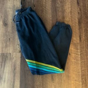 Aviator Natiom Navy Blue Stripe Joggers Small